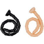 18.5Inch Long Anal Butt Plug, Flexible Long Anal Dildo Anus Massage Stimulation Anal Sex Toy With Strong Suction Cup For Men Women Couple (Black)