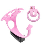 Chastity Cage With Anti-Shedding Fancy Pants, Hollow Chastity Cage With 4 Carabiners, Large Vent Design, Adult Sex Toys For Male Sissy Wear And Bondage (Pink-Small-Lid)