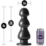 Sex Toys - Jet Fierce Beaded Butt Plug - 10 Inch - Girthy Anal Plug Probe Stretcher For Vaginal & Prostate Stimulation - Lock On Compatible - Women Men & Unisex - Carbon Metallic Black