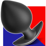 Anal Plug For Comfortable Long-Term Wear Butt Plug With Safe Curved Base & Slender Stem Black Silicone Prostate Massager Dilator Sex Toy For Women Men Masturbation (Xl)