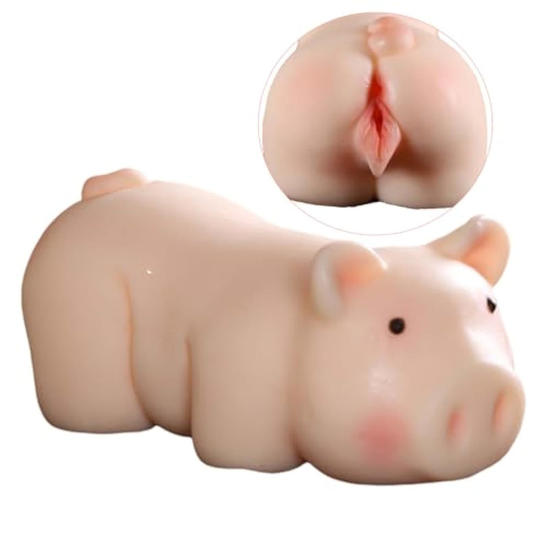 Realistic Cute Pig Male Masturbator With Pocket Pussy Vaginal Anal,Tpe Lifelike Animal Sex Doll With Vagina Anus,Torso Real Solid Doll For Sex With Butt Ass,Adult Sex Toy For Men Masturbation (3.75Lb)