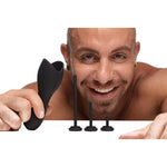 10X Vibrating Penis Head Teaser With Urethral Sounds Premium Silicone Masturbator, 3 Lengths Interchangeable Urethral Sounds Rechargeable Textured Inner Sleeve Rod Stimulator,Black