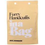 Doc Johnson Furry Handcuffs in a Bag, Black - for Adults Only