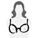 Leather Breast Sex Bondage Restraints, B To D Cup Boobs Sexy Harness For Women Body, Bdsm Sexy Nipple Clamps Pussy Clamps With Chain Non-Piercing