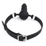 Silicone Dildo Mouth Ball Gag Penis Gag Adjustable Strap On Mouth Gag For Adult Bondage Restraints Bdsm Sex Toys (3.81Inch Style A)