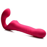 10X Thrusting & Vibrating Silicone Strapless Strap-On With Remote, 10 Shaft & Bulb Vibrating Modes + 3 Thrusting Speeds - Pink