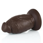 4 Inch Extra Thick Black Dildo, 8.5 Inch Realistic Silicone Girthy Dildos Huge Butt Plug With Suction Cup For Hands-Free & Anal Play, Biggest Dildo Anal Plug Sex Toy For Experienced Men Women (Brown)