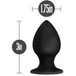 Anal Adventures Platinum Ultrasilk Silicone Stout Butt Plug - 3 Inch Medium Smooth Satin Compact Anal Trainer Prostate Massager With Suction Cup - Adult Toy For Couples & Beginners