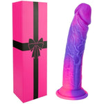 7 Inch Silicone Realistic Soft Beginner Slim Dildo For Women Men Lesbians, Funny Small Cute Purple Pink Anal Dildo Strong Suction Cup, Lifelike Realistic G Spot Silicone Penis Adult Sex Toy For Gay