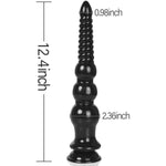 12.4 Inch Anal Beads Trainer With Suction Cup Black Butt Plug Cone Anal Stretcher Prostate Massager Dilator Sex Toy For Women Men Masturbation