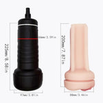 2 in 1 Dual Function Male Sex Toy with Massage Gun Adapter for Auto Thrusting and Sucking Cup