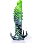 Fantasy Dildo With Devil'S Tentacle - Liquid Silicone Anal Plug With Powerful Suction Cup G-Spot Stimulation For Men Women, Waterproof Sex Toy Unisex Thrusting Dildo (A107M-Lh)