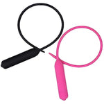 Silicone Vibrating Urethral Penis Plug Ten Frequency Threaded Urethral Sound Vibrator Masturbation Device(D,Pink)