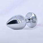 Anal Plug Adult Sex Toy, Blue Gem Anal Toys Adult Sex Toys Games Butt Plug,Personal Anal Plug Sex Toy For Adult Women,Men And Couples, Stainless Steel (Large)