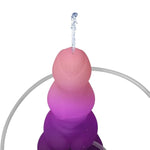 Squirting Dildo With Suction Cup Liquid Silicone Huge Realistic Penis G-Spot Stimulation Sex Toys For Women And Couples?Black Dazzling Red?