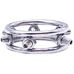 Stainless Steel Penis Rings With 6 Screws Metal Testicle Ring Erections Cockring Man Chastity Device Bondage Erotic Sex Toys (28Mm)