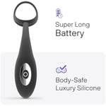 Pp-Controlled Prostate Massager And Penis Ring - Black Silicone Butt Plug Vibrator For Solo Play And Long-Distance Partner