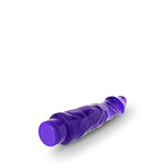 Jelly Dildo Vibrator by (Purple, 8") - Flexible, Wireless Dong with Multispeed Control and Realistic Texture and Size for Deep Penetration and G-Spot Pleasure - Phthalate and Latex Free