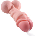 2 In 1 Realistic Dildo Male Sex Toy Sex Doll With Penetrable Pee-Hole And Anus, Lifelike Dildo Shape Pocket Pussy With Balls For Gay Sex, Male Masturbator For Men Gay