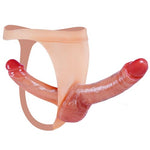 Silicone Realistic Double Ended Sided Strap On Anal Dildo Harness Panties