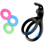 Silicone Penis Ring Cock Sex Toys For Male Erection Enhancing Sex Longer Lasting Stronger,Penis Sleeve With Rabbit Clitoris Stimulator For Couple Pleasure,Man Ball Rings Dick Sexual Anillos Para Pene