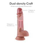7.12" Dual-Density Dildo, 5" Insertable Realistic Dildo With Kliclok System, Hands-Free Play Soft Sex Toy - Beginner Series