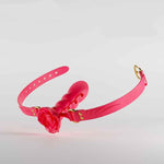 Silicone Anal Plug Mouth Gag Flower Shape Sex Gag Ball Adustable Mouth Gag For Sm Adult Sex Toys Bondage Gear & Accessories For Women Couples Red