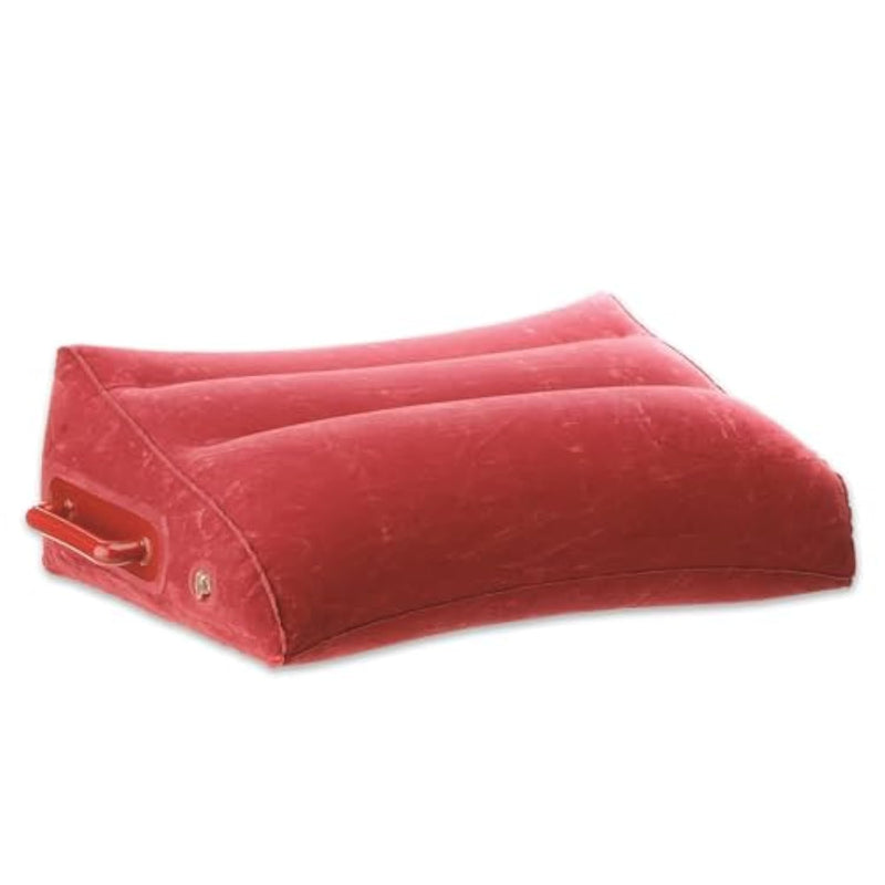 Inflatable Position Pillow, Wedge Shaped Support Cushion For Couples, Adjustable Sex Pillow With Grip Handles, Soft Velvet Surface For Comfort, Air Seal Valve For Easy Inflation & Deflation