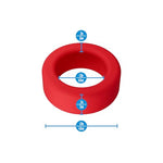 Blush - Performance Plus - Pursuit Cock Ring - Made with Purio Platinum-Cured Liquid Silicone - Wrapped in UltraSilk Satin Smooth - Premium Durable Design - Male Adult Sex Toy - in Red