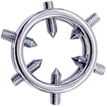 Stainless Steel Penis Rings With 6 Screws Metal Testicle Ring Erections Cockring Man Chastity Device Bondage Erotic Sex Toys (28Mm)
