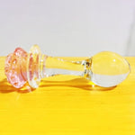 3Pcs Crystal Rose Glass Butt Plug Set, Small Medium Big Anal Plug Kit Anus Training Masturbation Pink Anal Butt Expander Sex Slave Adult Sex Toy For Men Women Gay