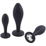 Anal Plug Adult Sex Toy,3Pcs Jeweled Anal Toys Anal Training Kit Adult Sex Toys Games Butt Plug,Personal Anal Plug Sex Toy For Adult Women,Men And Couples (White)