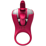 Rotating Vibrating Ring Male Penis Ring Rechargeable Vibrating Ring With 10 Vibration Modes(Red)