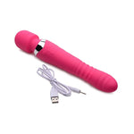 Ultra Thrusting And Vibrating Silicone Wand, Pink (Af472)