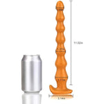 Super Long Anal Beads, Ultra Soft Liquid Silicone Anal Plug Flexible Butt Plug Prostate Massage Anal Sex Toys For Men Women Couples (M)