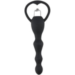 Vibrating Anal Plug With Bead Women G Spot Clitoral Massager Adult Sex Toys Pleasure Prostate For Mens Small Easy Carrying (Black)