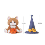 Wizard Cat Plush Toy –10" Halloween Cat Stuffed Animal With Hat And Cape, Plushie For Kids, Gifts, Home Or Party Decorations.