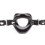 Gag Mouth Silicone Lips Mouth Gag O Ring Mouth Gag Adjustable Strap Mouth Gags Bondage Toys Opening Gag Open Gag For Couples Toys Mouth Gag Games (Black)