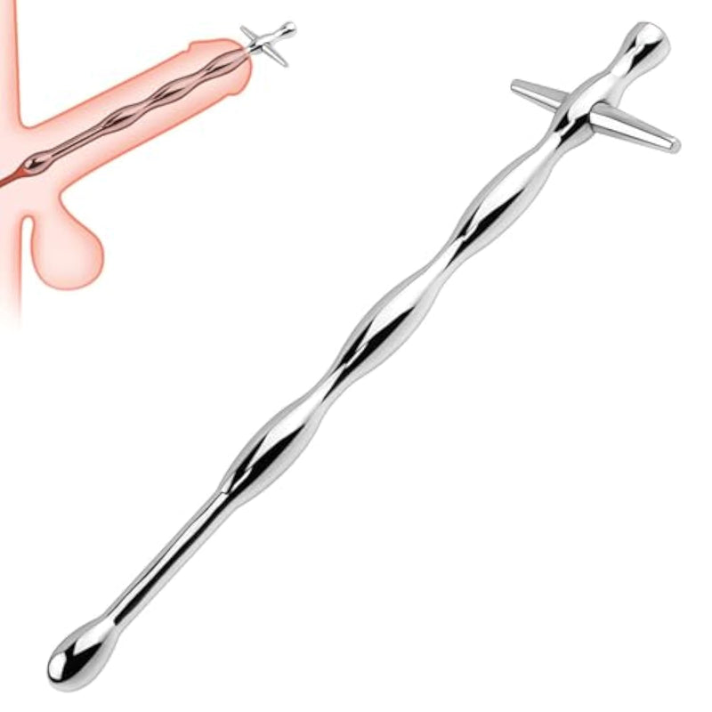 Stainless Steel Penis Plug, Smooth Sturdy Cruciform Multi Bead Urethral Plug Adult Sex Toys For Male Urethral Stimulation Masturbation