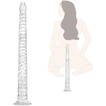 15.51 Inch Super Long Dragon Scale Texture Dildos - Jelly Material Clear Dildo Large Buttplug, Long Anal Dildo, Prostate Stimulation Toy G-Spot Anal Stimulation