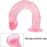 13 Inch Jelly Crystal Dildo, Realistic Huge Flexible Dildos With Powerful Suction Cup Base Large Soft Thick Anal Dildo Adult Sex Toy For Women - Pink