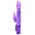 Rotating Dual-Action Rabbit Vibrator with Spinning Beads, G-Spot & Clitoral Stimulation Purple