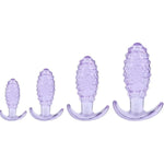 4Pcs Anal Training Kit Analplug Butt Plugs Set For Men Massage Prostate Wearable Anal Dilator Adult Sex Toys Massage For Women G Spot (Purple)