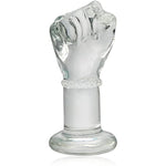 Glass Crystal Anal Plug Fist Hand Butt Plug, G-Spot Anal Pleasure Trainer, Transparent Extra Large Sm Anal Plugs Butt Plug Dildo Penis For Women Men Masturbation (M)