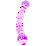 7 Inches Glass Dildo Double Ended Pleasure Wand, Light Purple