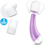 - Blush Noje Delite Mini Vibrator Massage Wand - Rumble Tech Powered With 10 Vibrating Modes - Includes 3 Silicone Attachments For Sensations - Rechargeable Personal Massager For Women