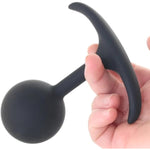 Premium Silicone 3.9 Inch Round Weighted Anal Plug With Lube 1Oz | Butt Plugs | Anal Sex Toys | Anal Plugs