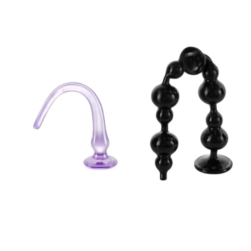 11.8 In Long Anal Plug With 14 In Long Anal Beads, Prostate Massager Sex Toys For Men, Women