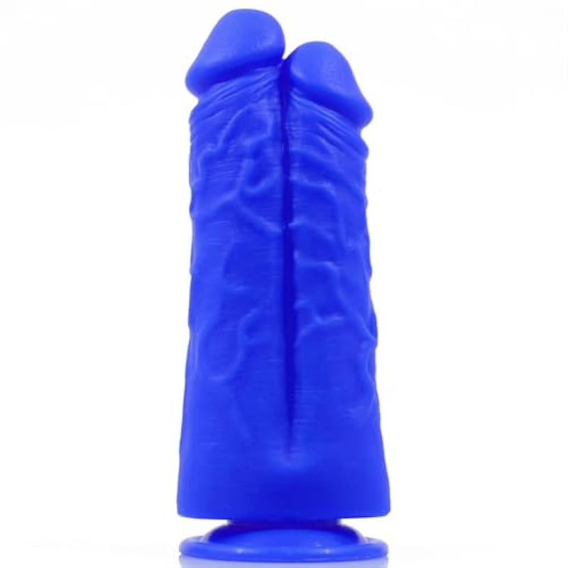7.8 Inch Double Dildo, Big Thick Dildos For G Spot And Anal Stimulation With Strong Suction Cup, Huge Penis Anal Plug Adult Sex Toy For Women And Men (Blue)