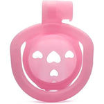 Love 1.0 Chastity Cage - Lightweight Resin Male Chastity Device With Invisible Lock,Bondage Gear For Men Beginner-Friendly Design With 4 Adjustable Rings Adult Sex Toy (Pink, Nub)